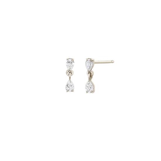 리지 맨들러 파인 주얼리 이어링 미니 더블 페어 드롭 스터드 - LIZZI MANDLER FINE JEWELRY