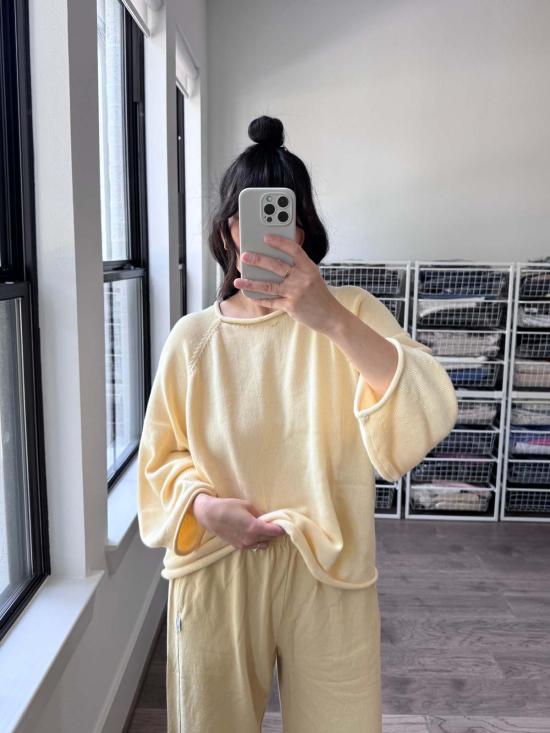  르 본 숍 트레이닝/조거 팬츠 르봉샵 벌룬팬츠 버터 - LE BON SHOPPE