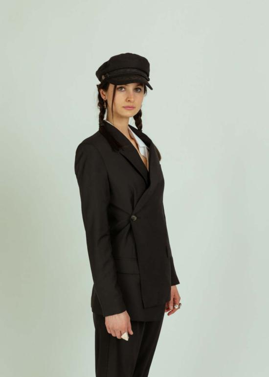  Wear Cissa 수트 자켓 Cissa Smythe 콜라보레이션 울 블레이저 카본을 착용하세요. - OTHER BRANDS