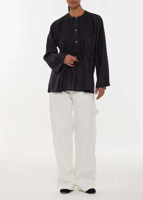  파츄트 스트레이트 팬츠 Pachute P.A.R.O.S.H Cuoricini Jeans Panna - PACHUTE