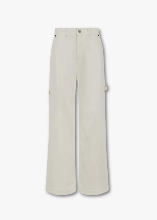  파츄트 스트레이트 팬츠 Pachute P.A.R.O.S.H Cuoricini Jeans Panna - PACHUTE