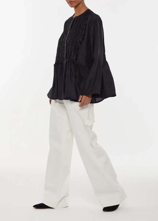 파츄트 스트레이트 팬츠 Pachute P.A.R.O.S.H Cuoricini Jeans Panna - PACHUTE