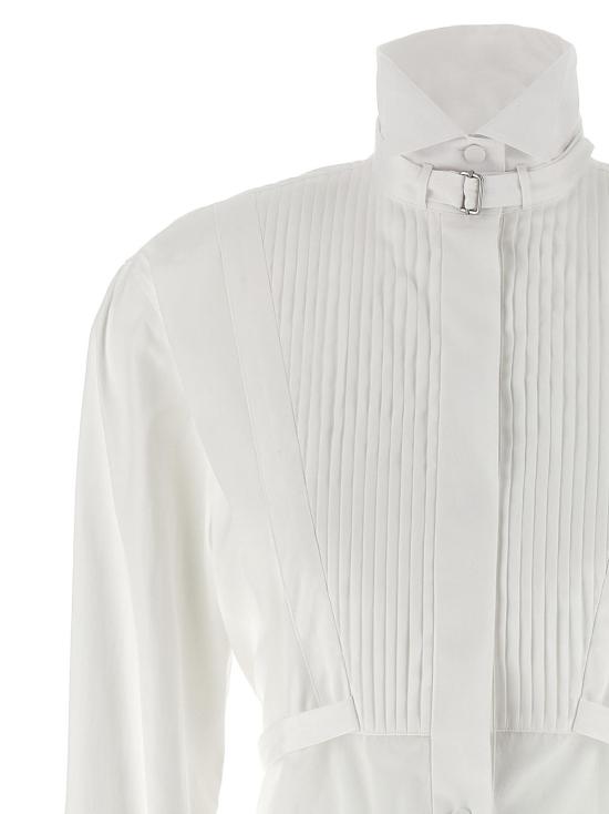  알렉산더 맥퀸 미디 원피스 셔미지에 미디 드레스 화이트 - ALEXANDER MCQUEEN