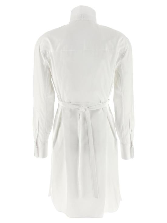  알렉산더 맥퀸 미디 원피스 셔미지에 미디 드레스 화이트 - ALEXANDER MCQUEEN