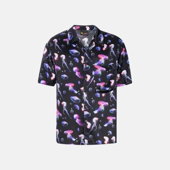  마우나케아 셔츠 MKU142 BLACK PURPLE JELLYFISH