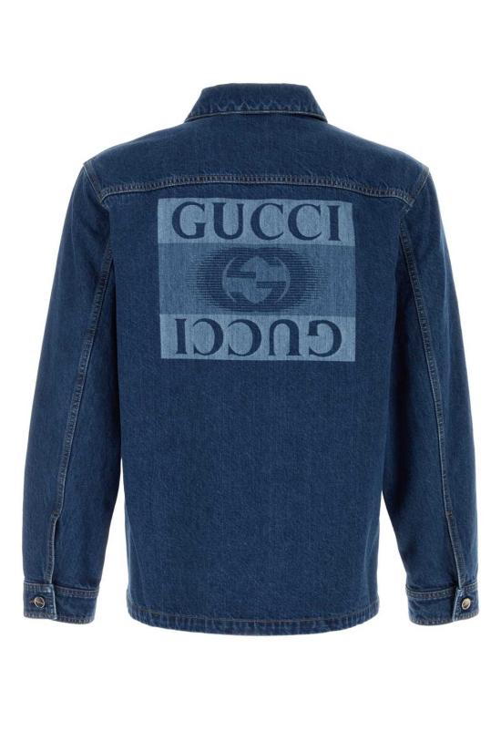  구찌 데님 자켓 데님 재킷 블루 믹스 - GUCCI
