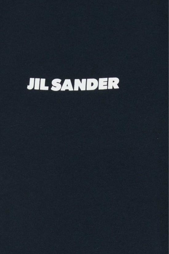  질샌더 긴팔 티셔츠 질 샌더 미드나잇 블루 코튼 티셔츠 - JIL SANDER