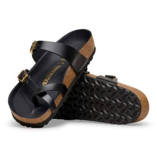  버켄스탁 슈즈 Birkenstock Mayari 가죽 샌들 아말피 블랙 - BIRKENSTOCK