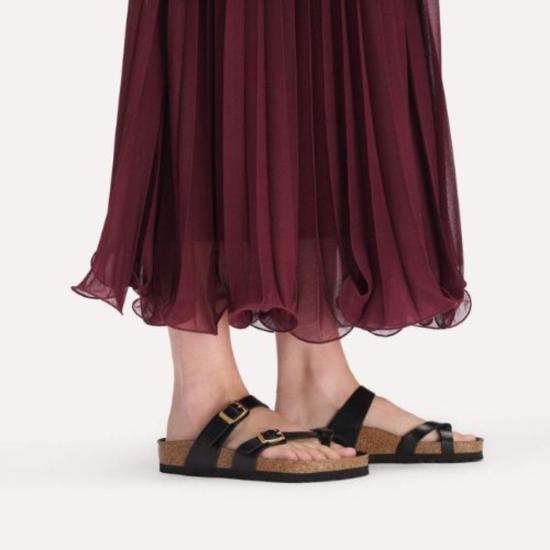  버켄스탁 슈즈 Birkenstock Mayari 가죽 샌들 아말피 블랙