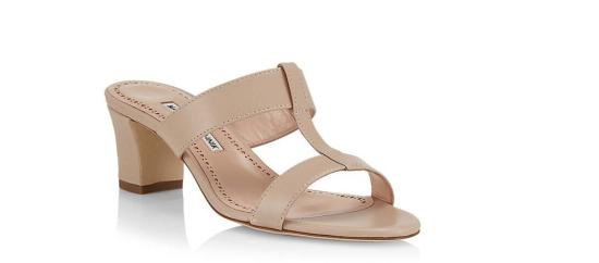  마놀로 블라닉 샌들 Manolo Blahnik 여성 Kesbihi 50mm 가죽 뮬 하이힐  누드