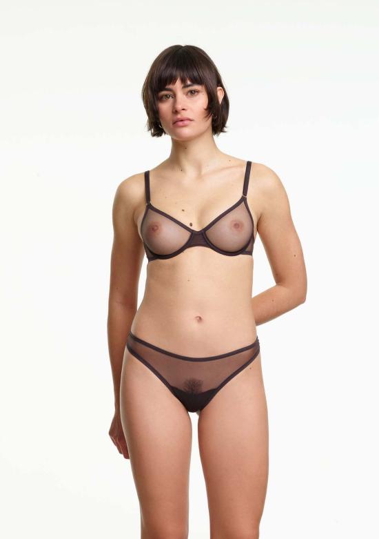  야스민 에슬라미 팬티 잔느 베이직 메쉬 끈 에스프레소 - YASMINE ESLAMI