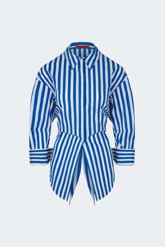  COTTON POPLIN 셔츠 사이먼 밀러 로크 포플린 버튼업 셔츠 블루 스트라이프