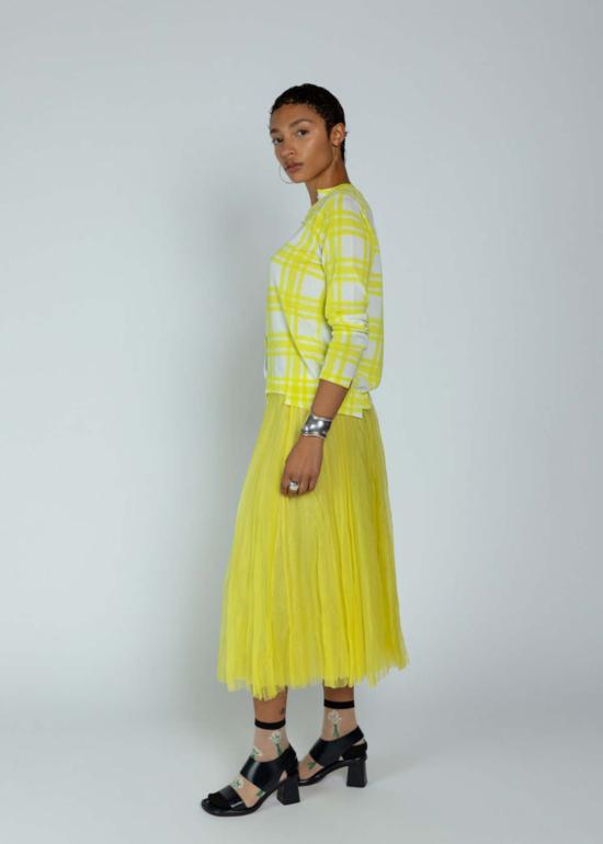  Louiza Babouryan 스커트 루이자 바부리안 오르간자  레몬 - OTHER BRANDS