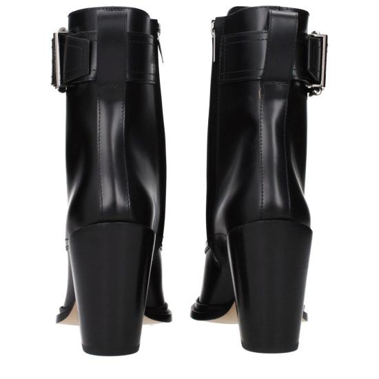  지미추 부츠 가죽 앵클  블랙 - JIMMY CHOO