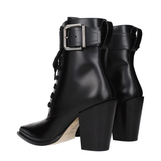  지미추 부츠 가죽 앵클  블랙 - JIMMY CHOO