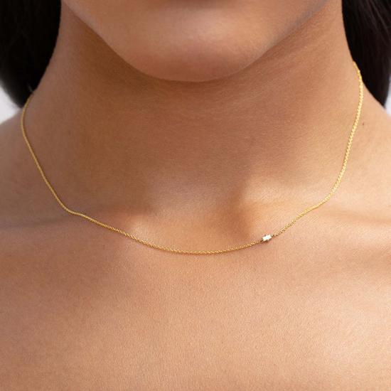  리지 맨들러 파인 주얼리 목걸이/팬던트 화이트 다이아몬드 플로팅 네크리스 목걸이 - LIZZI MANDLER FINE JEWELRY