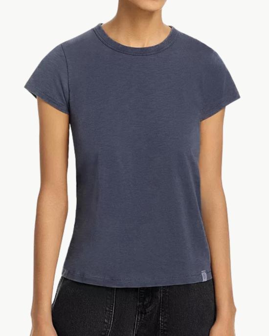  랙앤본 반팔 티셔츠 Rag & Bone The Slub Tee Storm Blue - RAG & BONE