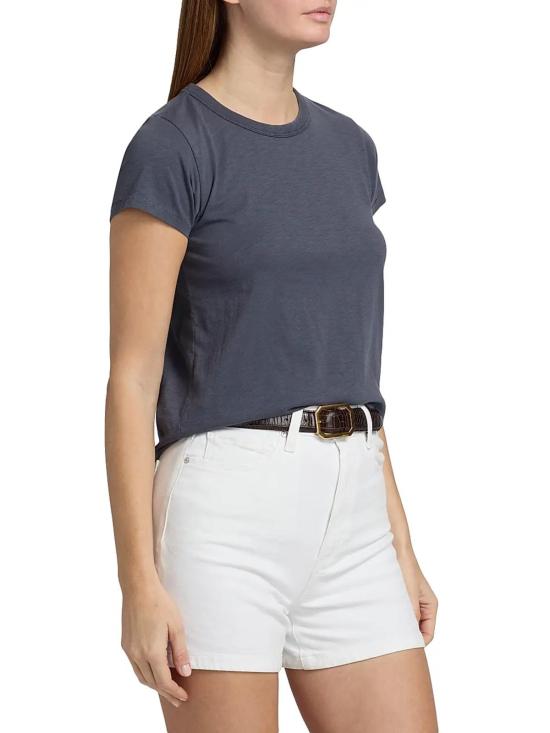  랙앤본 반팔 티셔츠 Rag & Bone The Slub Tee Storm Blue - RAG & BONE