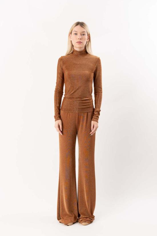  포르테포르테 터틀넥 Forte Forte Lurex 저지 터틀넥 티셔츠 브론즈 - FORTE FORTE