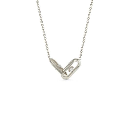  리지 맨들러 파인 주얼리 목걸이/팬던트 Lizzie Mandler Fine Jewelry Og 링크 + 양면 다이아몬드 목걸이 - LIZZI MANDLER FINE JEWELRY