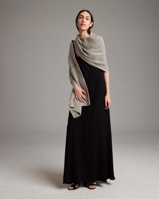  보즈 액세서리 리네아스 숄 아이보리/블랙 - VOZ