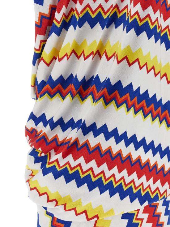  미소니 숏 원피스 미쏘니 비스코스 숏 드레스 멀티컬러 - MISSONI