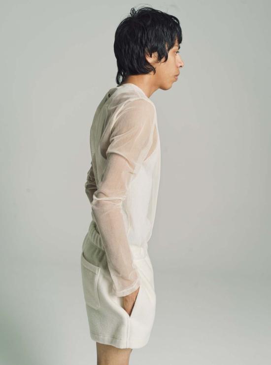  리에르 긴팔 티셔츠 리어 티셔츠 툴리 아이보리 - RIER