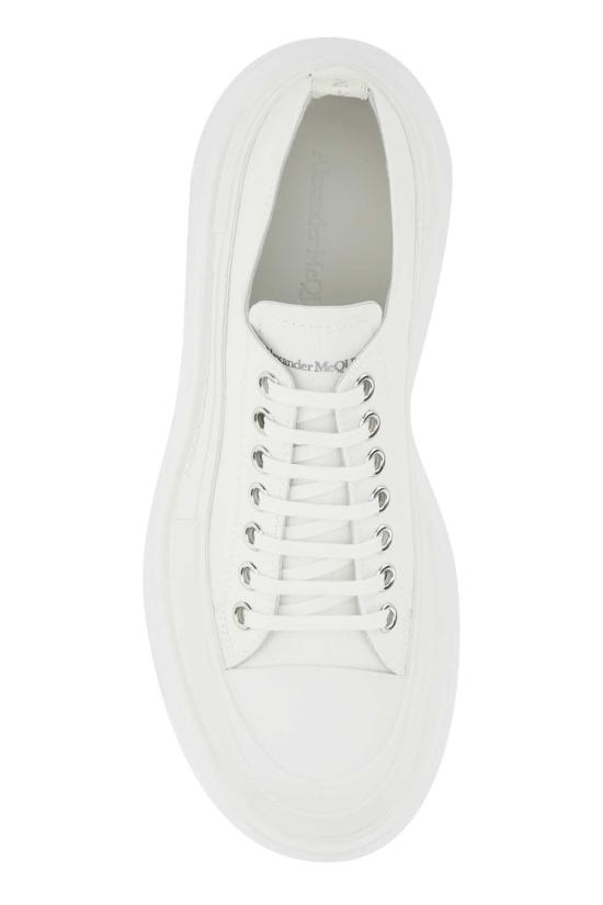  알렉산더 맥퀸 스니커즈 화이트 캔버스 트레드 슬릭 - ALEXANDER MCQUEEN