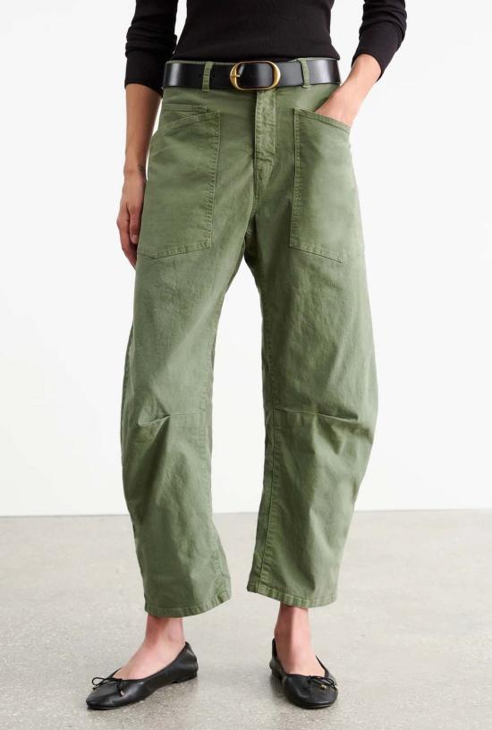 닐리로탄 스트레이트 팬츠 Nili Lotan Shon Pant 다크 카모 - NILI LOTAN
