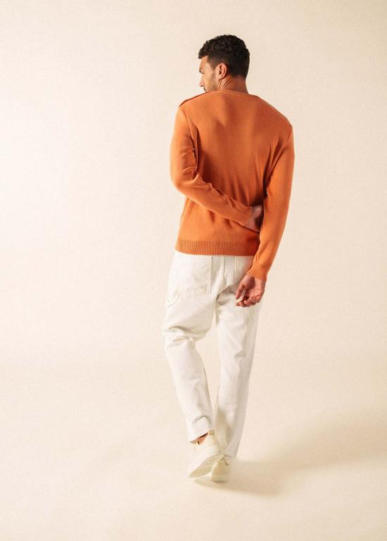  세인트제임스 스웨터 Saint James Usa Cancale 코튼 피셔맨  클레이 - SAINT JAMES