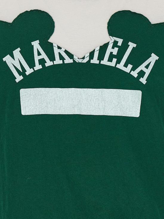 마르지엘라 반팔 티셔츠 메종  투톤 코튼 티셔츠 - MAISON MARGIELA