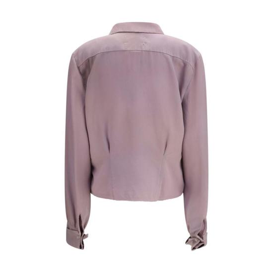 26SS 마르지엘라 셔츠 메종  실크 셔츠 퍼플 - MAISON MARGIELA