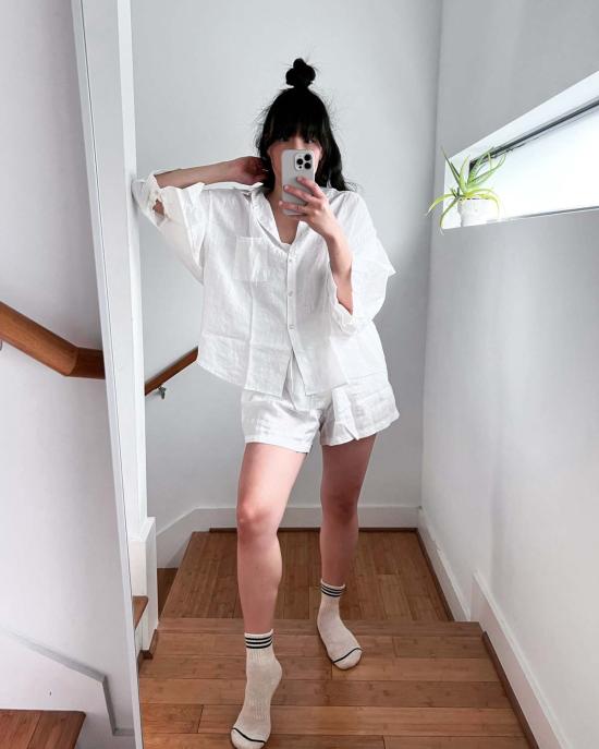  데이지 스튜디오 라운지 웨어 Deiji Studios 03 세트 화이트 린넨 - DEIJI STUDIO
