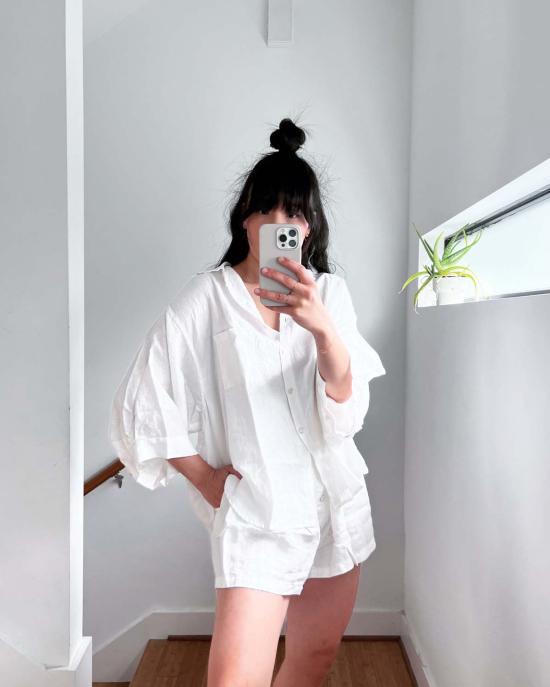  데이지 스튜디오 라운지 웨어 Deiji Studios 03 세트 화이트 린넨 - DEIJI STUDIO