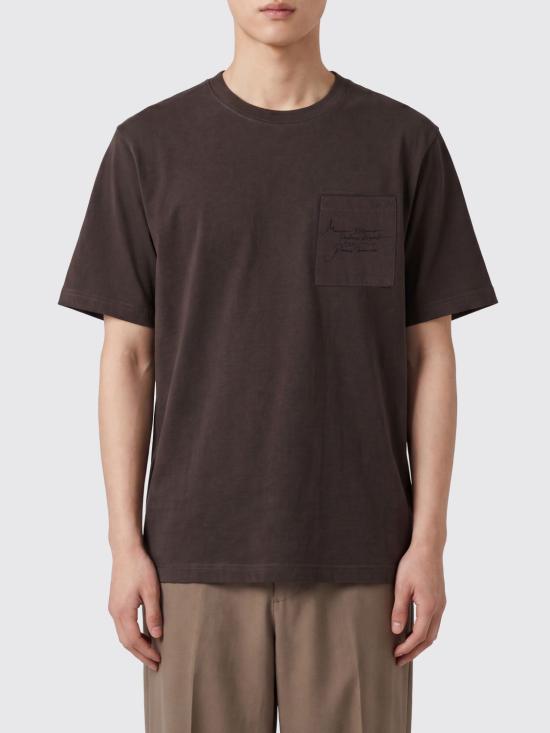 26SS 메종키츠네 반팔 티셔츠 QM00104KJ7025 0453 Brown