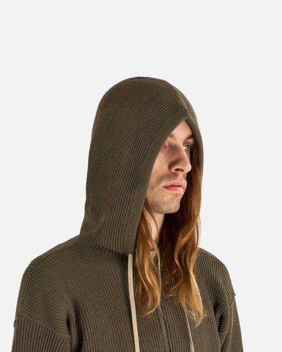  릭 오웬스 후드 티셔츠 지퍼 후드티 - RICK OWENS