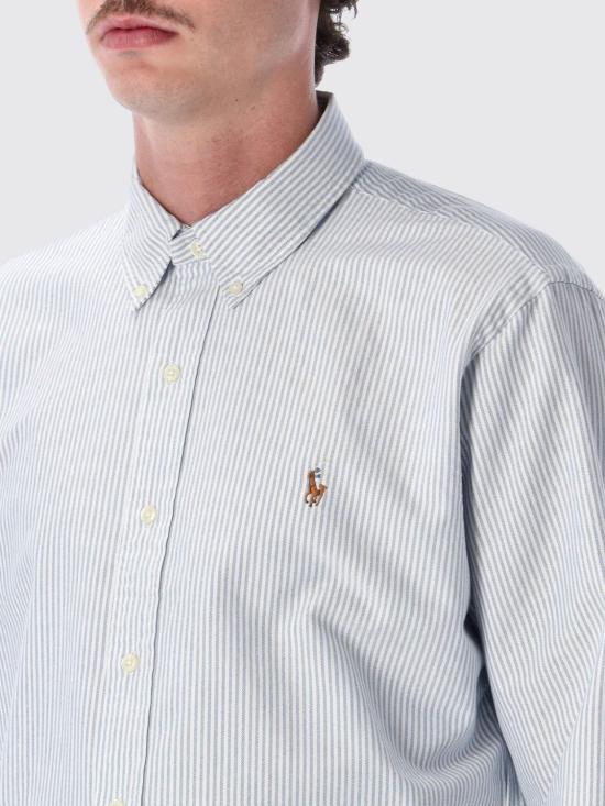 26FW 폴로 랄프로렌 컬러 포니 자수 커스텀 핏 버튼 다운 셔츠 710792041 004 White - POLO RALPH LAUREN
