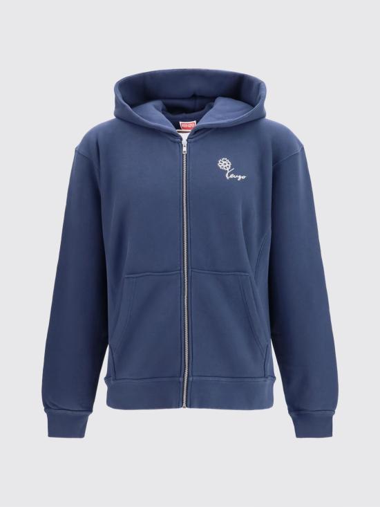 26FW 겐조 후드 티셔츠 FG65HO2714MJ 79 Blue - KENZO
