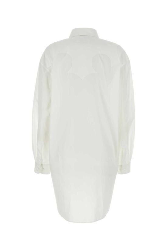  마르지엘라 숏 원피스 메종  포플린 셔츠 미니 드레스 옵틱 화이트 - MAISON MARGIELA