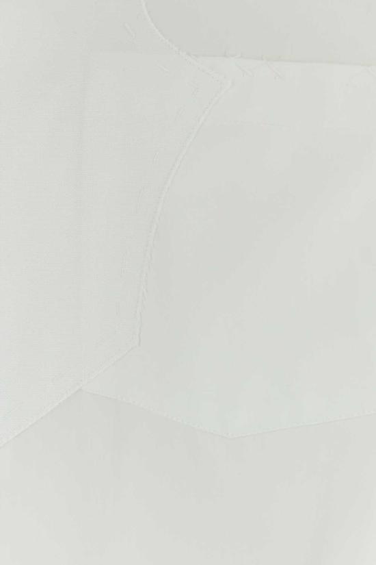  마르지엘라 숏 원피스 메종  포플린 셔츠 미니 드레스 옵틱 화이트 - MAISON MARGIELA