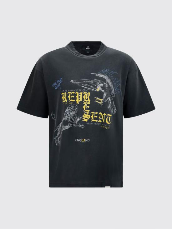 26FW 리프레젠트 반팔 티셔츠 MLM101188 WASHEDBLAC Black - REPRESENT