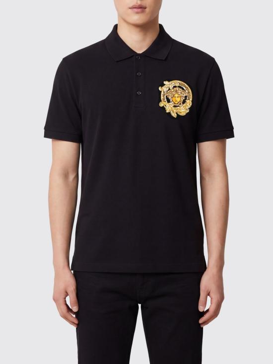 26SS 베르사체 폴로 티셔츠 10139061A16739 1B000 Black