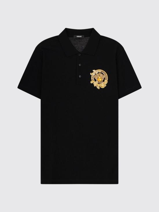 26SS 베르사체 폴로 티셔츠 10139061A16739 1B000 Black - VERSACE