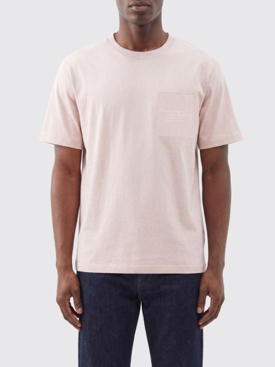 26SS 메종키츠네 반팔 티셔츠 QM00104KJ7025 0447 Blush Pink
