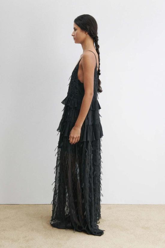  레이첼 코미 미디 원피스 코빈 깃털 장식 시폰 드레스 - RACHEL COMEY