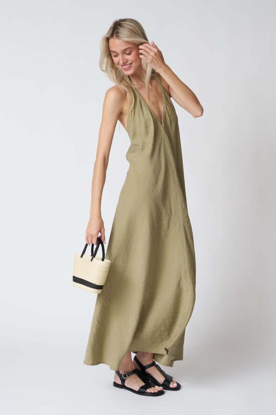  The Handloom 롱 원피스 핸드룸 조이 맥시 드레스 카키 그린 - OTHER BRANDS
