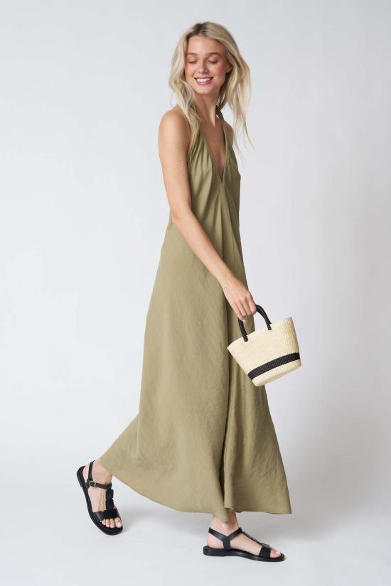  The Handloom 롱 원피스 핸드룸 조이 맥시 드레스 카키 그린 - OTHER BRANDS