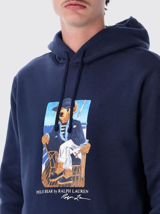 26FW 폴로 랄프로렌 후드 티셔츠 710B21811 001 Navy - POLO RALPH LAUREN