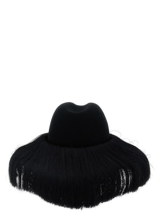  꼼데가르송 버킷햇 Comme Des Garçons 블랙 울 페도라 - COMME DES GARCONS