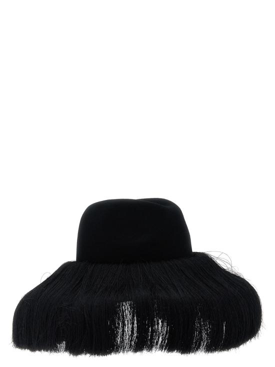  꼼데가르송 버킷햇 Comme Des Garçons 블랙 울 페도라 - COMME DES GARCONS